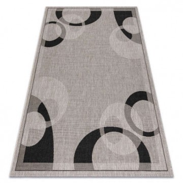 Fonott sizal floorlux szőnyeg 20078 ezüst / fekete 120x170 cm