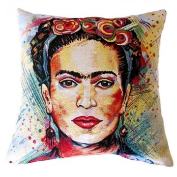 Frida Kahlos díszpárna huzat, 45x45 cm