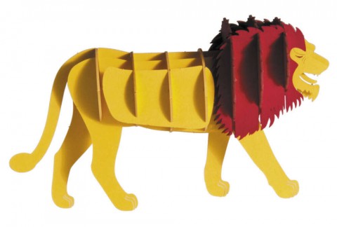 Fridolin 3D papírmodell - színes oroszlán