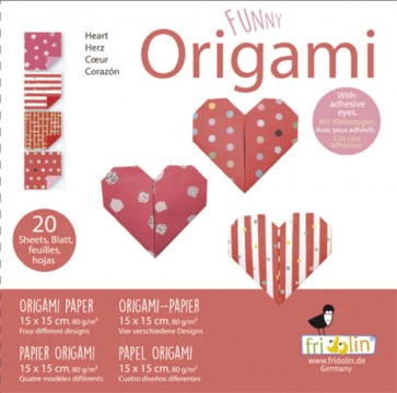 Fridolin Funny Origami - Szív, origami papír készlet