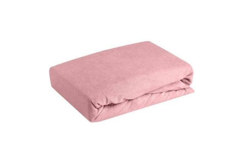 Frottír gumis lepedő Pasztell rózsaszín 140x200 cm +20 cm