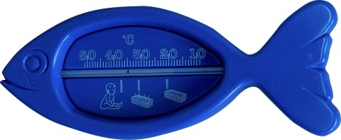 Fürdővíz hőmérő, kék halacska