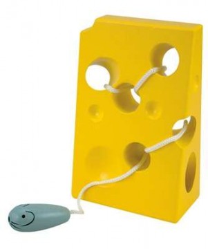 Fűzögethető egér sajttal - W90470 - fajáték