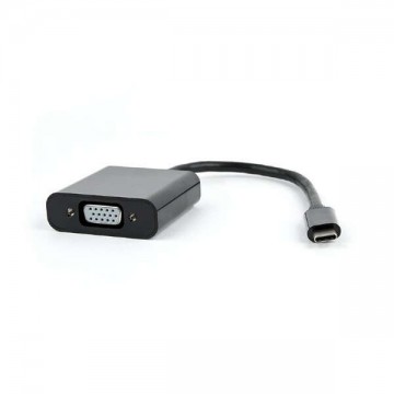 GEMBIRD Adapter USB-C - VGA, M/F, 0,15m, fekete