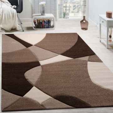 Geometriai vonalak barna szőnyeg, modell 20669, 80x300cm