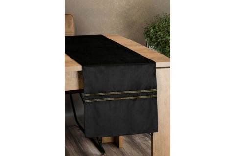Glen bársony asztali futó Fekete 35x220 cm