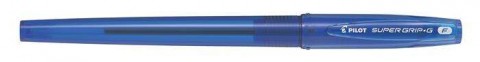 Golyóstoll, 0,22 mm, kupakos, PILOT "Super Grip G", kék