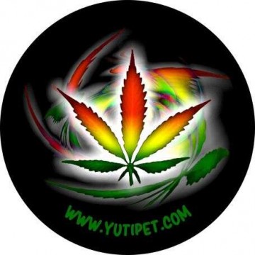 Grafikus címke M-XXL méretű Yutipet hámokhoz (Cannabis)