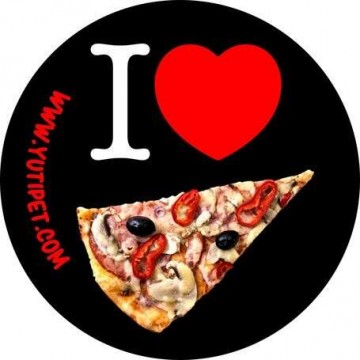 Grafikus címke M-XXL méretű Yutipet hámokhoz (I love pizza)