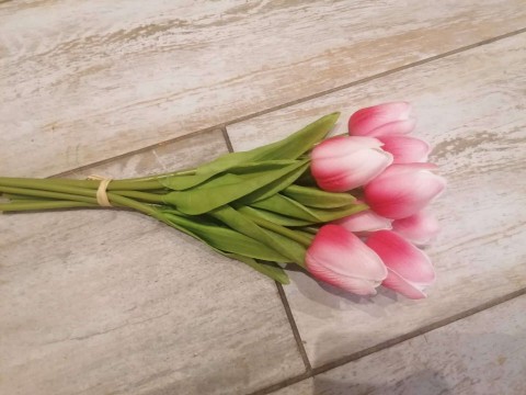 Gumi tulipán rózsaszín 10 szálas