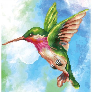 gyémántfestő kép, kolibri