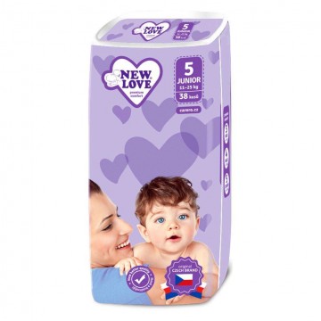 Gyermek eldobható pelenka New Love Premium comfort 5 JUNIOR 11-25...