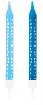 Happy Birthday Blue tortagyertya, gyertya szett 10 db-os