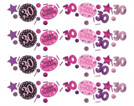 Happy Birthday Pink 30 konfetti
