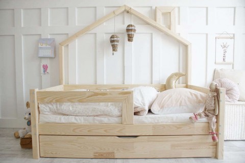 Házikó ágy - Bali PLUS gyerekágy ágyneműtartóval egyenes...