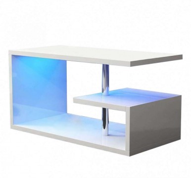 Homeland 100 cm-es fekete dohányzóasztal beépített RGB led...