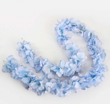 Hortenzia Művirág girland 170cm - kék