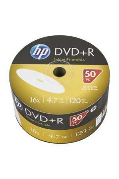 HP DVD-R lemez, nyomtatható, 4,7GB, 16x, 50 db, zsugor csomagolás,...