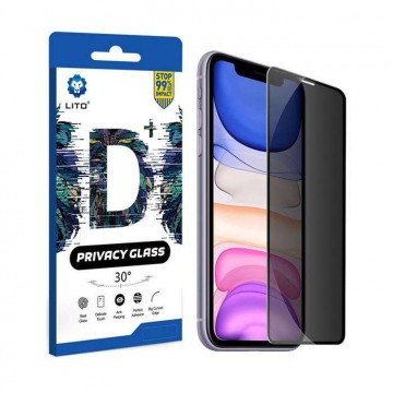 Huawei Mate 30 Lito D+ 2.5D Full Privacy Üvegfólia - Fekete