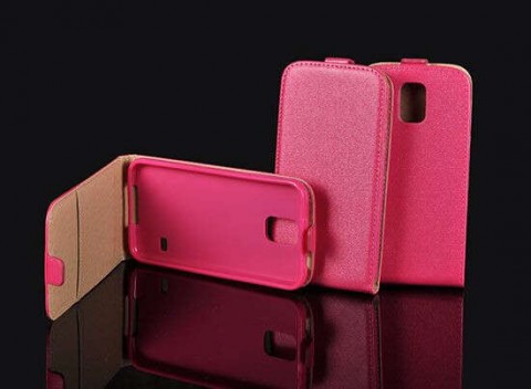 Huawei Y635 pink rózsaszín szilikon keretes vékony flip tok