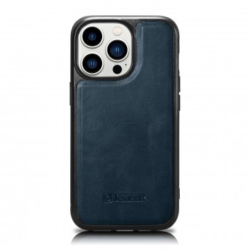 iCarer Leather Oil Wax valódi bőr tok iPhone 14 Pro Max (MagSafe ...