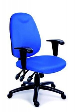 Irodai szék, állítható karfával, exkluzív kék szövetborítás,...