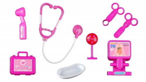 Játék orvosi készlet, rózsaszín