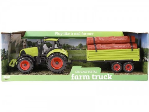 Játék Traktor 43cm - zöld