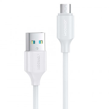 Joyroom kábel USB-A - Micro USB 480Mb/s 2.4A 0.25m fehér (S-UM018A9)