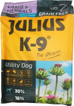 Julius-K9 GF Hypoallergenic Utility Dog Puppy & Junior Lamb & Her...