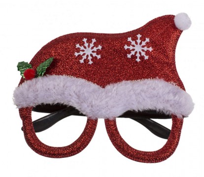 Karácsonyi szemüveg télapó sapka