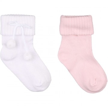 Katamino Bojtos fehér-puncs zokni szett (Méret 21-23)