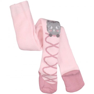 Katamino Cicás rózsaszín vastag baba harisnyanadrág (Méret 86)