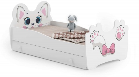 Kobi Animals Ifjúsági ágy ágyneműtartóval - Cica -...