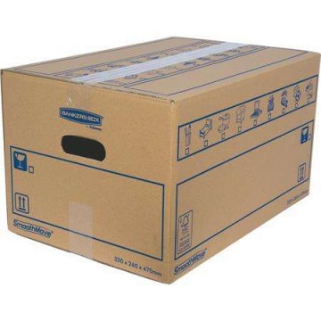Költöztető doboz, 32x26X47 cm, FELLOWES "SmoothMove™...