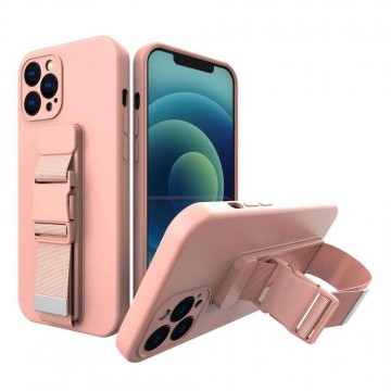 Kötél tok Gel TPU légzsák telefontok iPhone 13 Pro Max Pink
