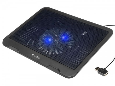 Laptop Notebook hűtőállvány USB 15,6" Fekete színű Kék Led...