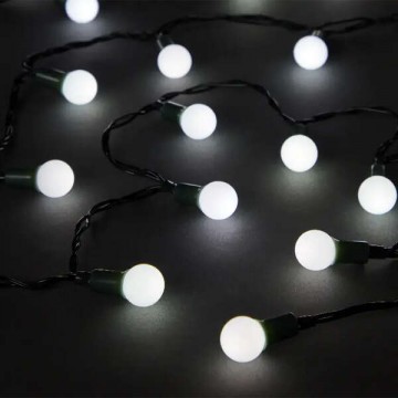 LED-es gömb fényfüzér - 25 m, 240 LED - Hidegfehér