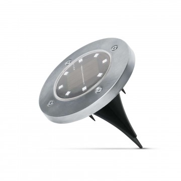 LED-es leszúrható kör alakú szolár Lámpa 12cm - fekete