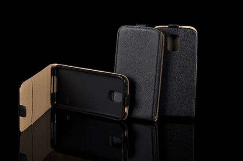 LG G4S fekete szilikon keretes vékony flip tok