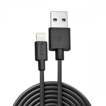 LINDY Kábel Lightning - USB, fekete, 3m