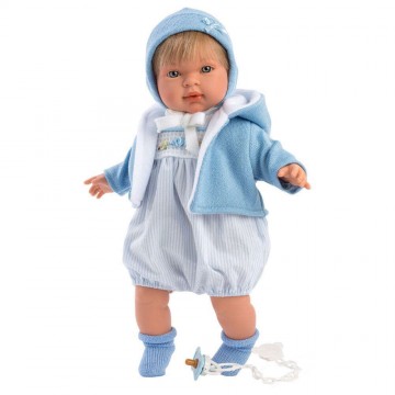 Llorens: Miguel síró baba kék ruhában (42153)