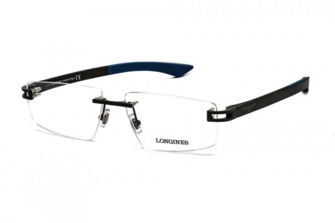Longines LG5007-H szemüvegkeret matt fekete / Clear lencsék férfi