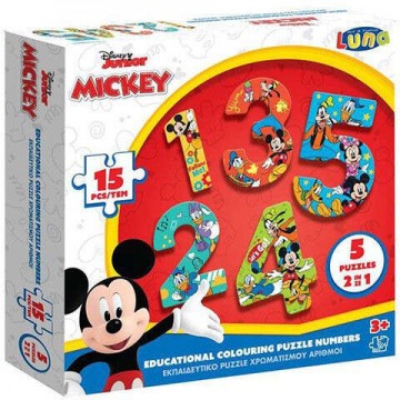 Luna Mickey egér számok puzzle 15db-os (000562895)