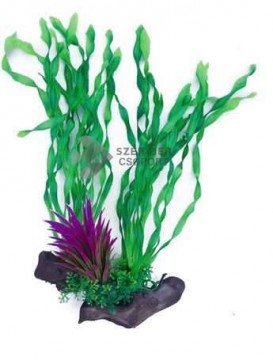 Magas zöld hínár lila és zöld növényekkel (Magassága: 34 cm |...