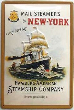 Mail-Steamers New York – Hamburg-American Steamship Company -...