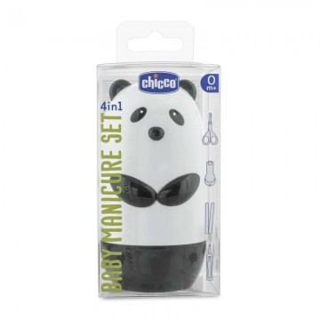 Manikűrkészlet 4in1 - Panda maci olló-csipesz-reszelő