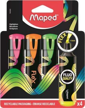 MAPED Szövegkiemelő készlet, 1-5 mm, MAPED "Fluo Peps...