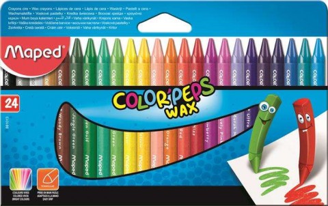 MAPED Zsírkréta, MAPED "Color`Peps Wax", 24 különböző...