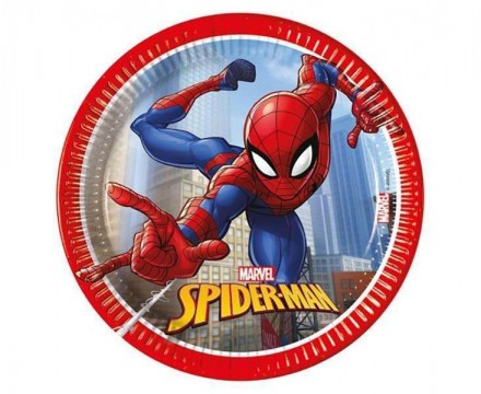 Marvel party tányér Pókember Crime Fighter, 8 db-os 20 cm